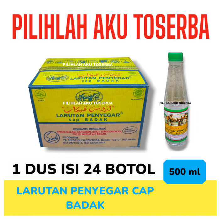 

Larutan Penyegar CAP BADAK Rasa ORIGINAL Botol Pet 500 ml - ( HARGA 1 DUS )