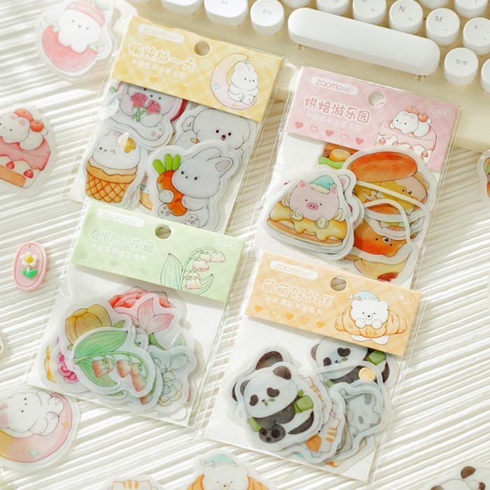 

12 Pcs/ Pack Book Marker Pembatas Buku Bookmark BUNNY BEAR Edition Cute