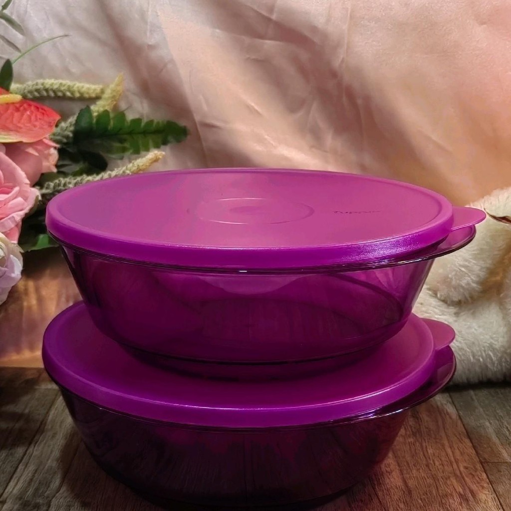 3s Bowl Ungu Limited edition 1L tupperware original