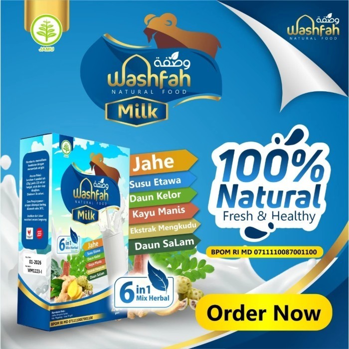 

Washfah Milk Susu Kambing Etawa Natural Food Milk Mix Herbal 6 in 1