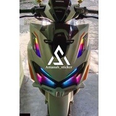 Stiker Vario 160 New : Stiker Lampu Alis Vario160 dan Stiker Lampu Vario160 warna RGB/Pelangi.