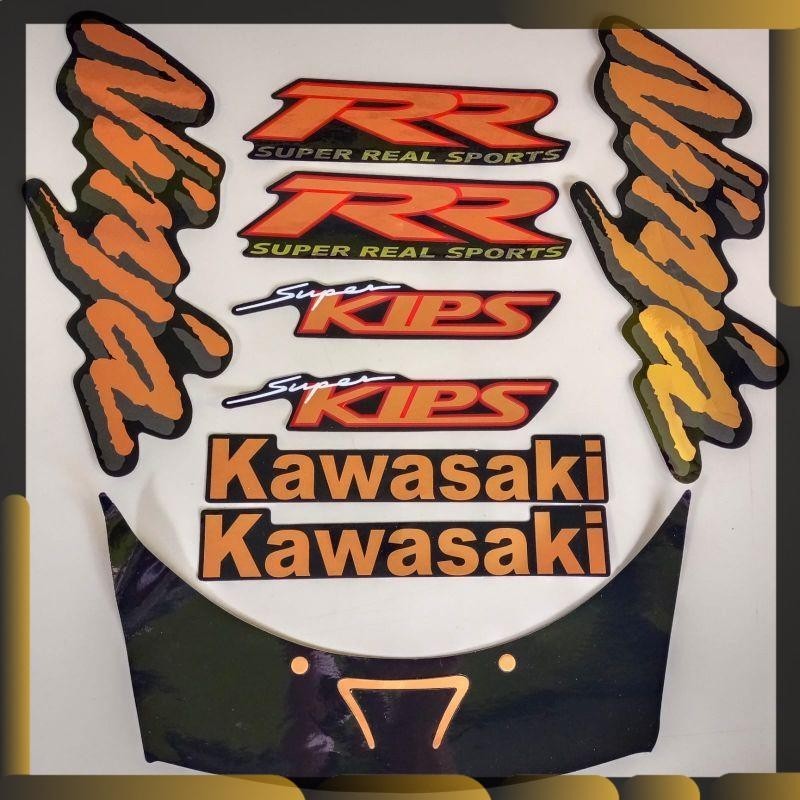 striping kawasaki ninja rr old 2007 2008 body hitam stiker motor list body standar