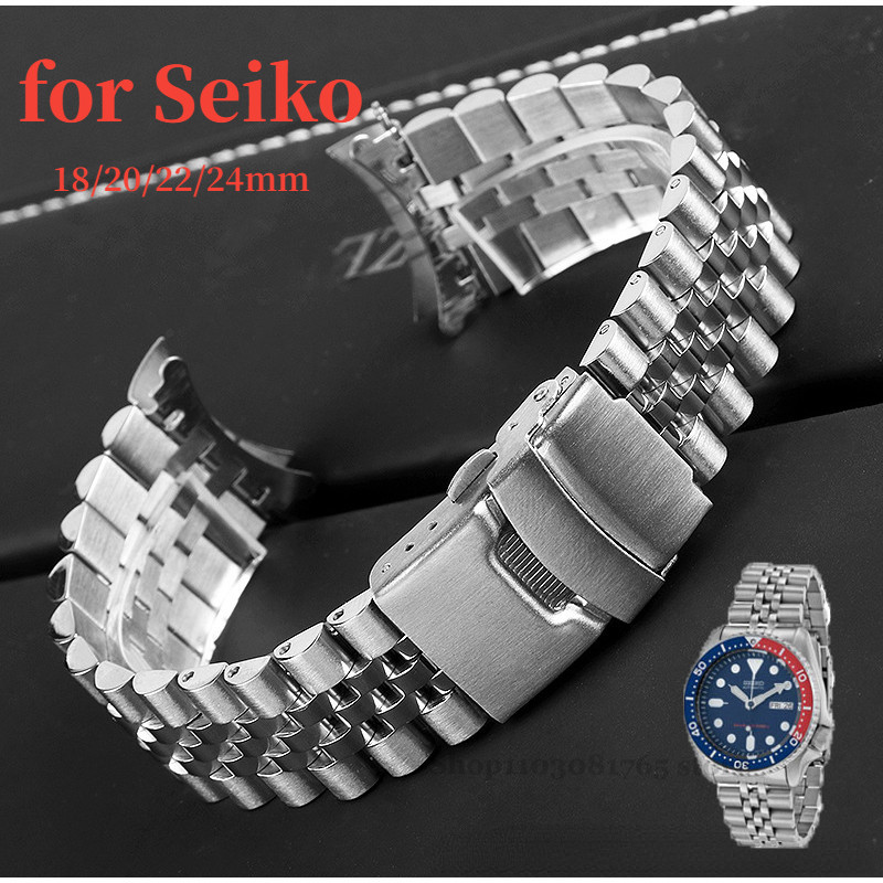 Aksesoris Jam Tangan Original Pria Watch Band for Seiko SKX009 Solid Stainless Steel Strap for Jubil