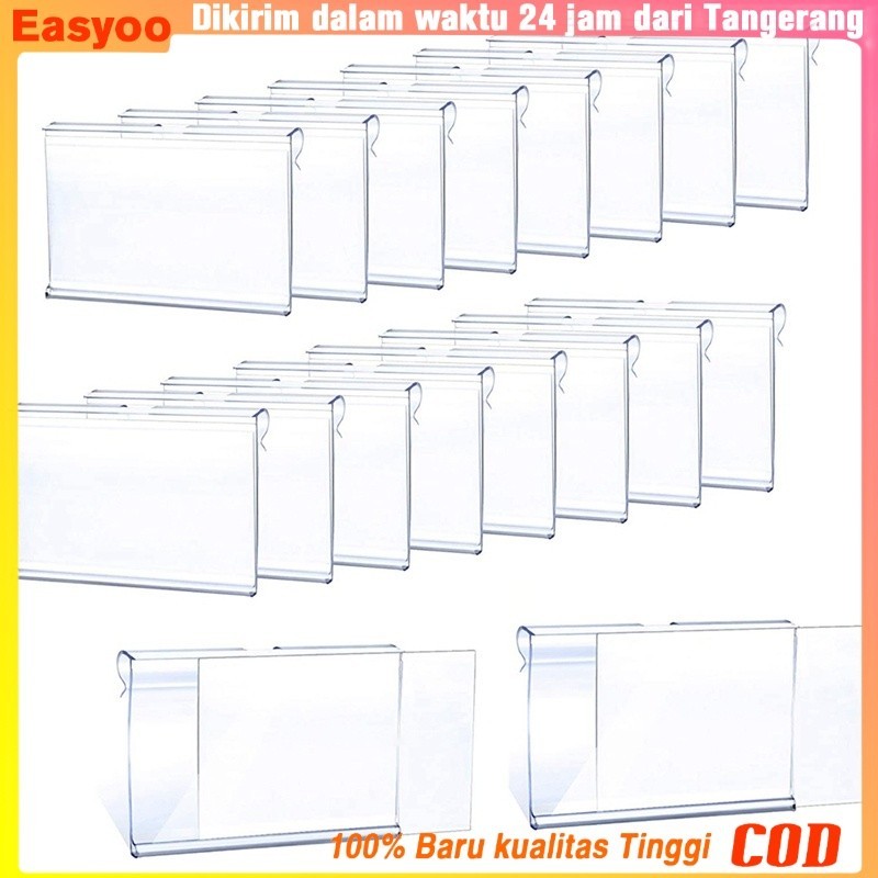 

20 Pcs 60×42mm Tampilan Label Harga / Akrilik PVC Transparan