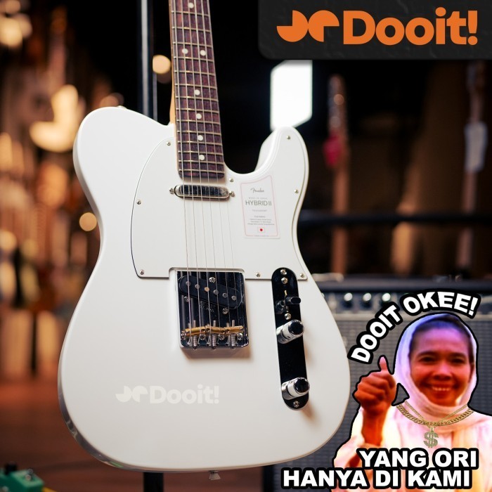 FENDER JAPAN Hybrid II Telecaster Electric Guitar Elektrik Gitar Original Rosewood FB - Arctic White