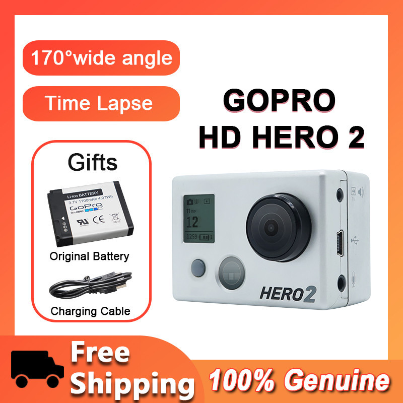 First Second Generation Entry Level Ultra Wide Sngle Sports Camera Go Pro HD 2 Vlog Small Riding Act