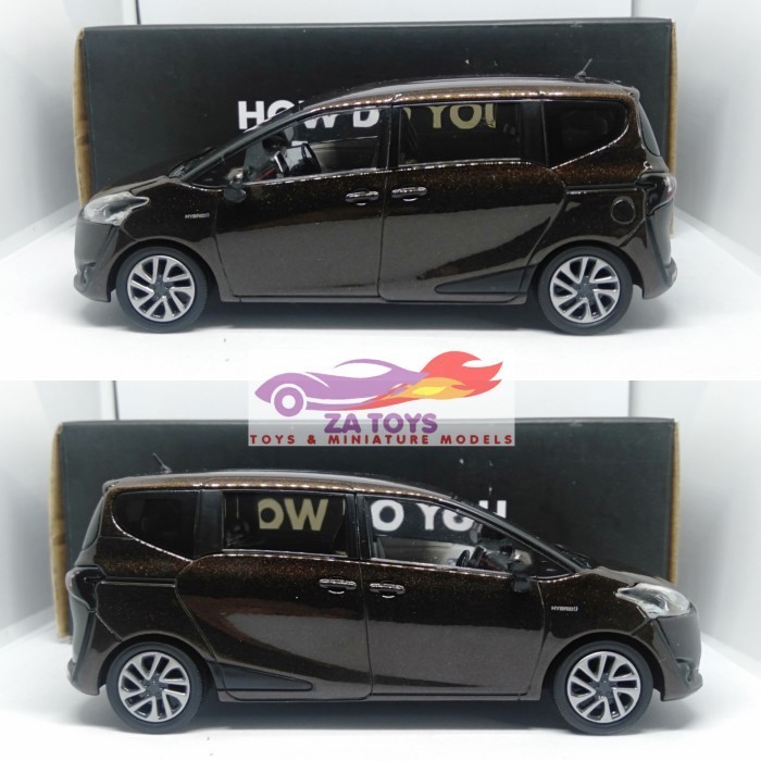 PTS99 Diecast Toyota Sienta Hybrid Brown Dealerbox Toyota Japan 1:30