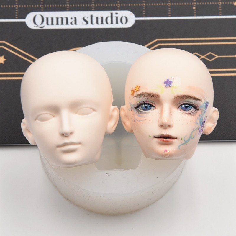 Prortional to ultra-light clay face mold fondant face mold silicone drop glue hand-made face cartoon