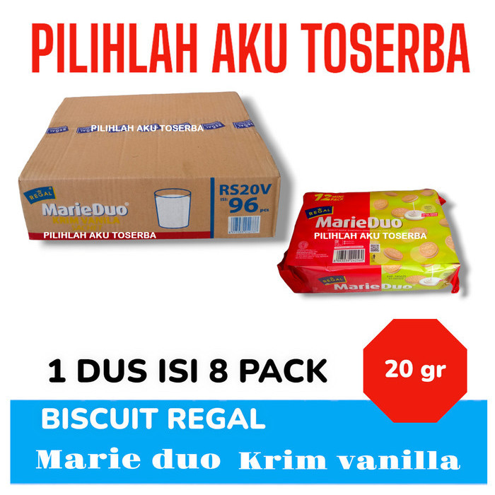 

Biskuit Regal MARIE DUO KRIM VANILLA 20 gr - ( HARGA 1 DUS )