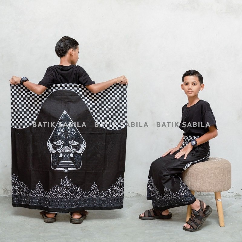 100% aman ghazali - sarung anak motif macan harimau putih hitam