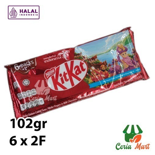 

Coklat Kit Kat 6 x 2F KitKat Chocolate 2 Fingers 6packs