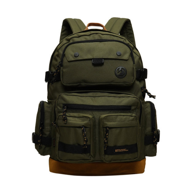 TAS PUNGGUNG RANSEL BACKPACK PRIA WANITA SIMPLE HITAM BLOODS INDUSTRIES | FIRM 02