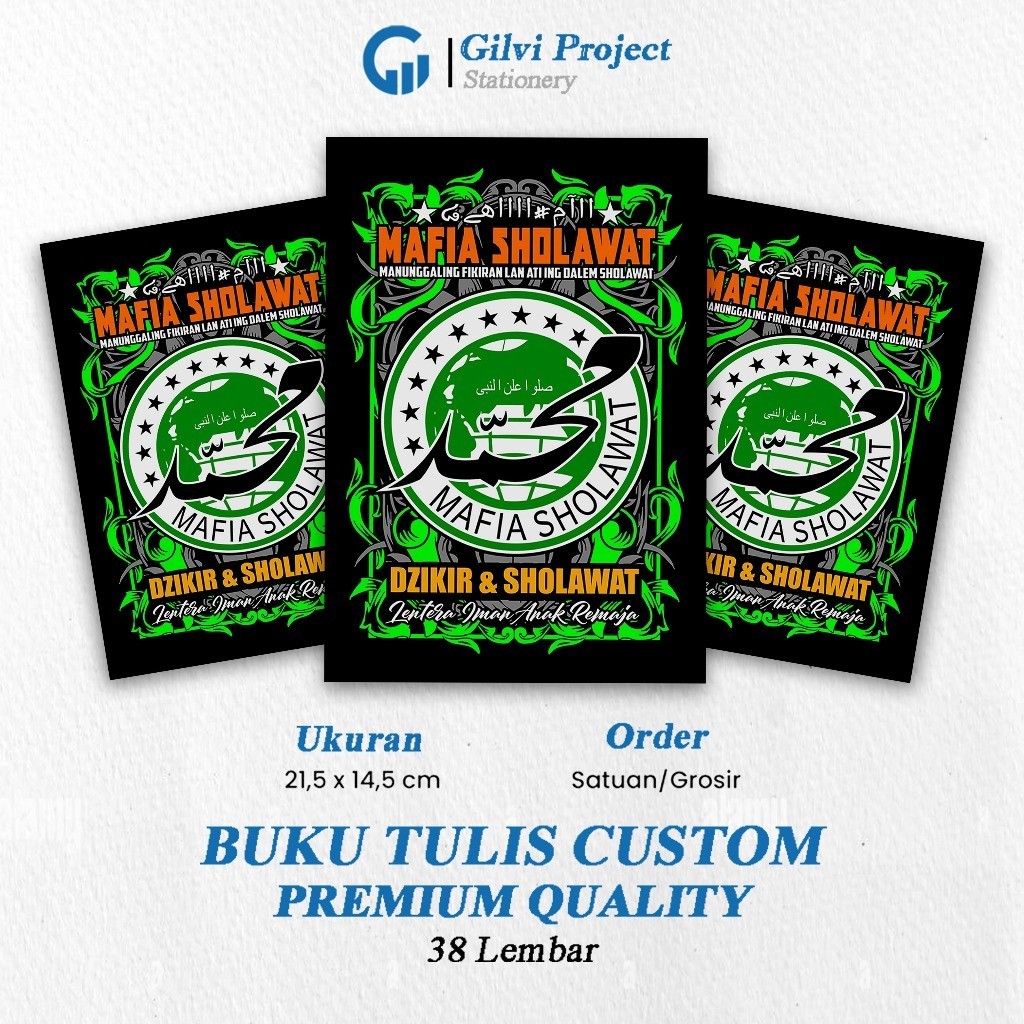 

Buku Tulis Mafia Sholawat / Buku Tulis Sekolah / Buku Tulis Catatan Notes Agenda Planner Jurnal Notebook Anime