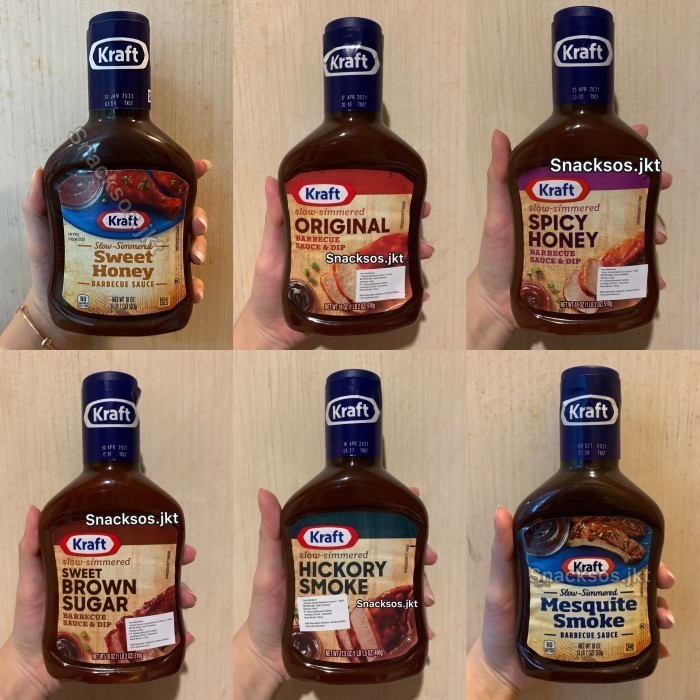 

KRAFT BBQ SAUCE ORIGINAL / SPICY HONEY / HICKORY SMOKE / SWEET BROWN - SPICY HONEY