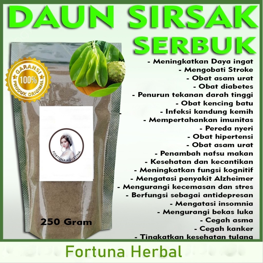 

Daun Sirsak Serbuk Herbal Meningkatkan Daya Ingat Dan Mencagah/Mengobati Stroke