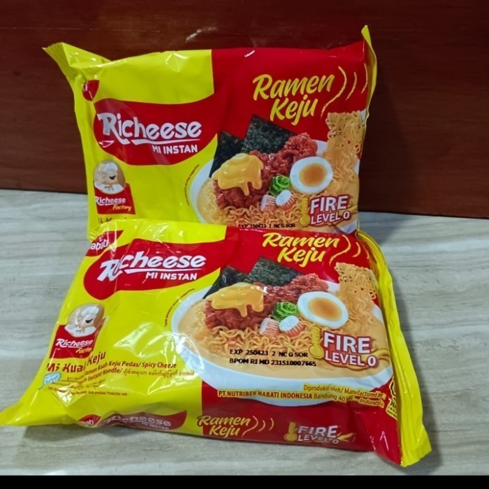 

richeese mie ramen keju kuah isi 10x65gr instant noodle