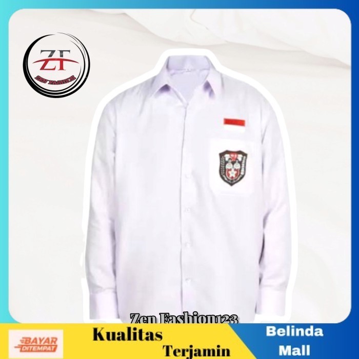 

⭐COD⭐ MURAH BAJU SERAGAM PUTIH SD LENGAN PANJANG 9