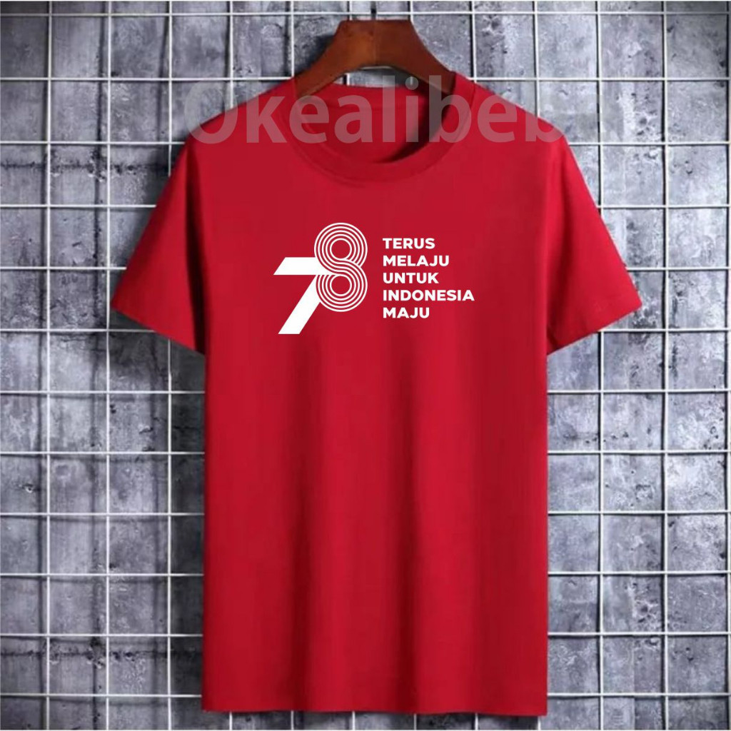 KAOS HUT RI 78 KAOS OBLONG UNISEX SABLON DIGITAL LOGO HUT RI 78 78//HUT RI KEMERDEKAAN INDONESIA
