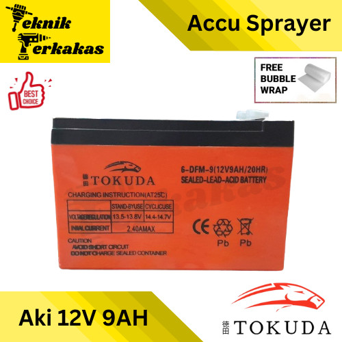 Aki Baterai Kering 12V 9AH / Aki Kering 9 amper/Aki UPS TOKUDA