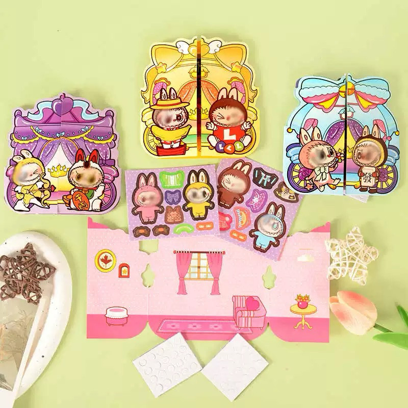 

GROSIRMAINANJKT Mainan anak STIKER LABUBU POPMART / stiker lemari labubu / stiker labubu istana