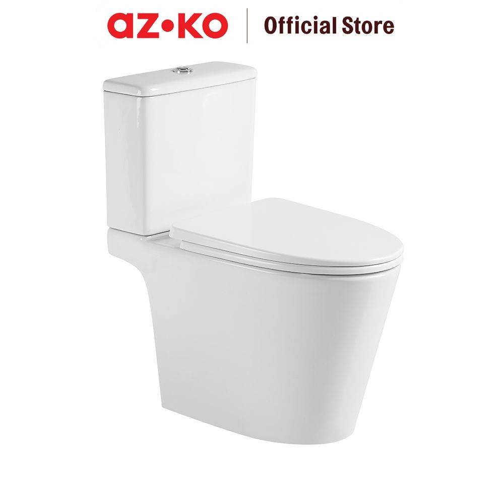 AZKO Acroz Kloset Duduk Tornado Siphonic Duo Block A8856 - Putih Sitting Toilet Wc Duduk Perlengkapa