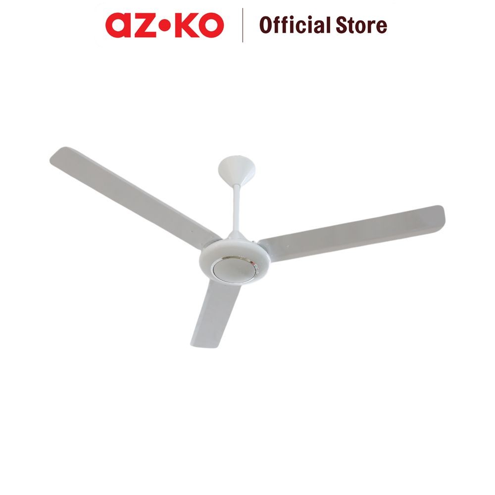 AZKO Krisbow 56 inci Set 3 Pcs Kipas Angin Plafon 72 Watt - Putih Ceiling Fan Kipas Langit-Langit At