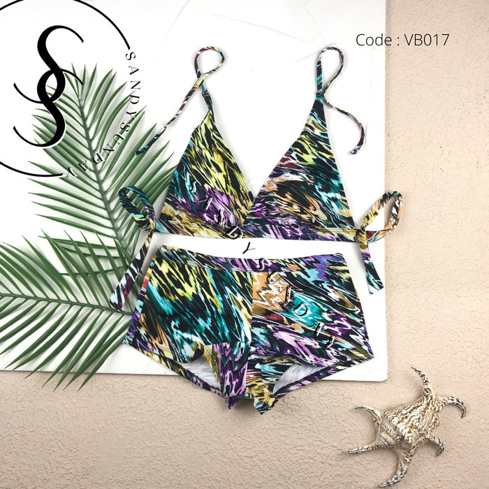 Triangle Top Bikini Boxer with Boyshort Bottom - Victoria - VB017