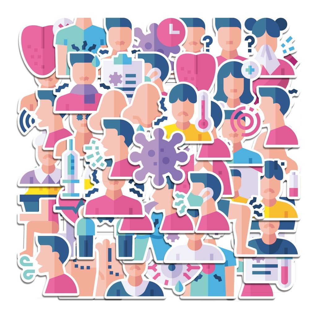 

COD 50 Pcs Stiker Coronavirus Symptoms Lucu Anti Air Untuk Dekorasi Notebook Sepeda Skateboard Handphone