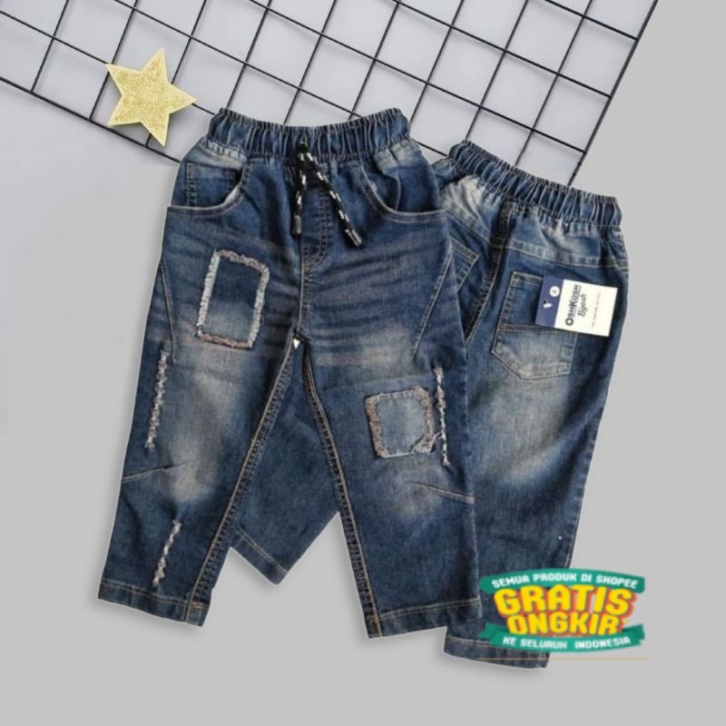 Celana jeans panjang premium anak denim variasi terkini/ sage hijau tosca
