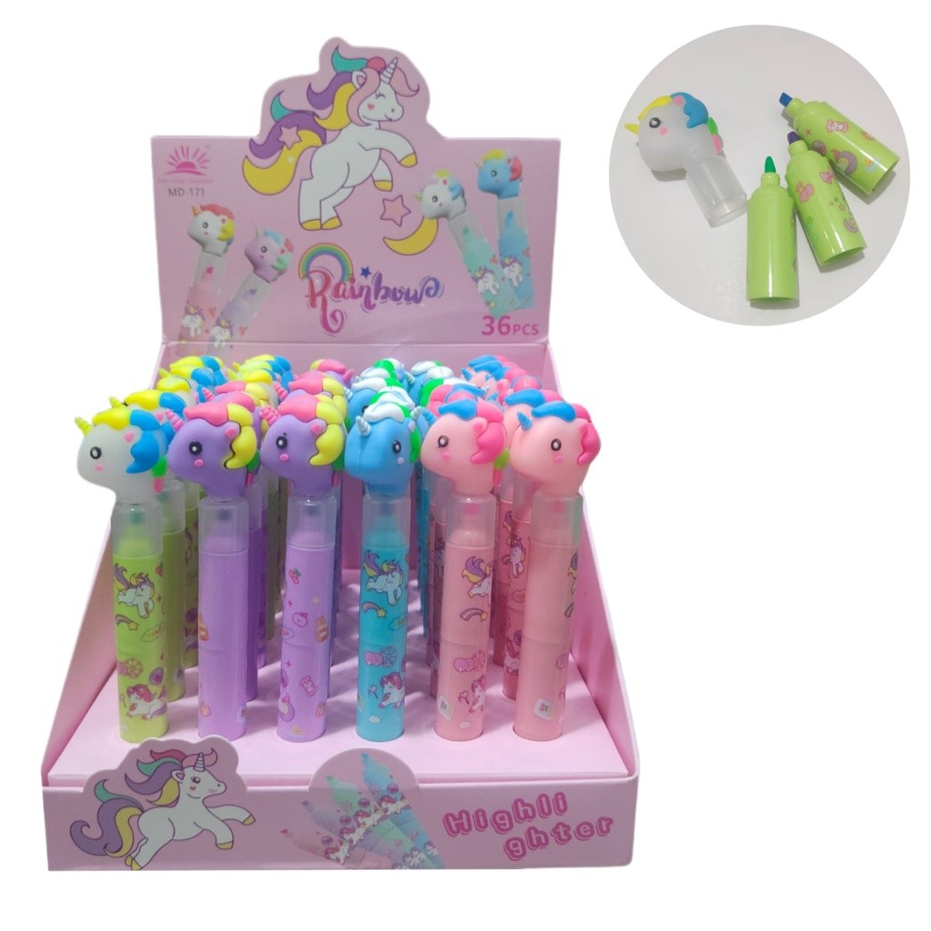 

JP Set Highlighter 3 Warna Karakter Unicorn ATK Kantor Sekolah Stabilo Anak Kuda Poni Unicorn