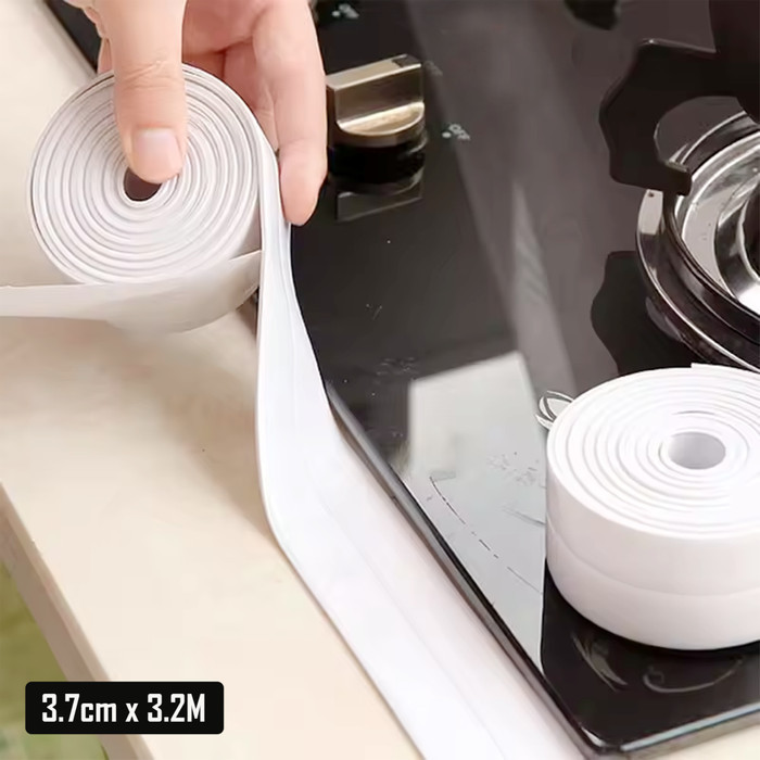 

*TERLARIS* Stiker Penyerap Air Westafel Dapur Selotip Anti Minyak Jamur Lakban PVC Sealing Tape Waterproof Kamar Mandi COD