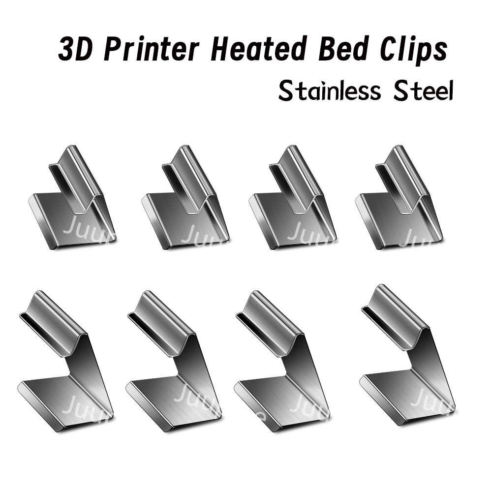 

4PCS Clamps For Bambu lab 3D Printer Stainless Steel Heated Bed Clips Clamp Holder Heatbed Clip For Kobra2 Kobra2 Pro
