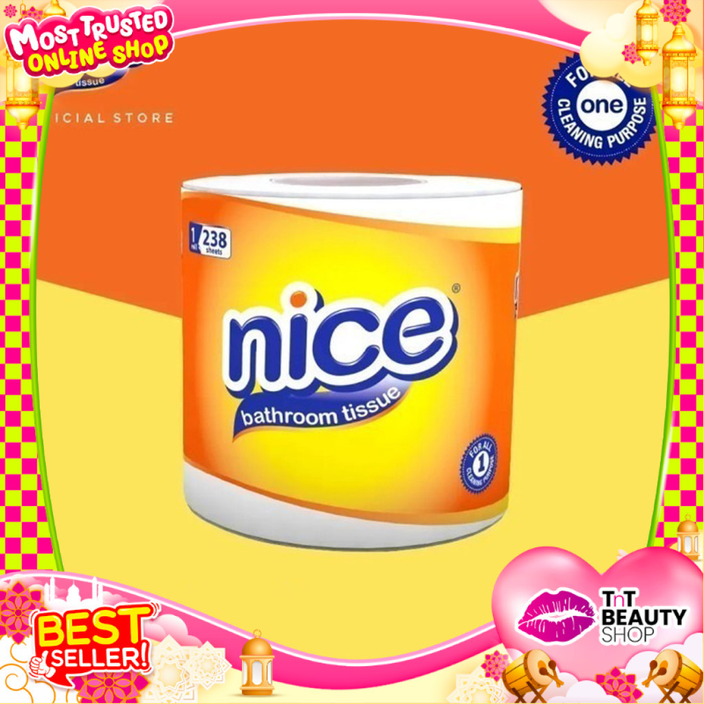 Nice Facial Travel Pack 40's | Nice Tissue Nice Roll 238 Sheets Toilet Tisue Bathroom Tisu gulung 2P