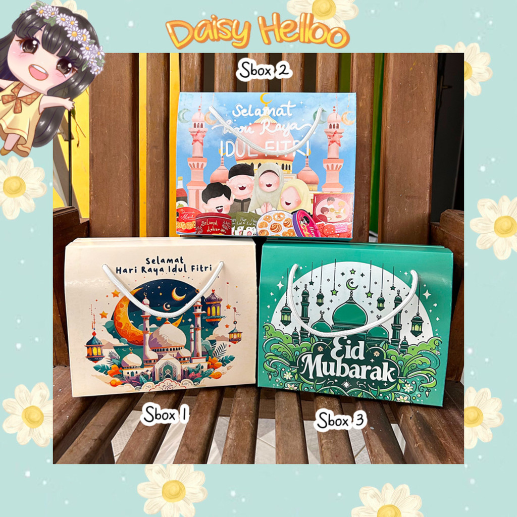 

SBOX Box Tali Lebaran Idul Fitri 2025 Aesthetic Hampers Parcel Ramadhan Snack Anak Muslim Bjm Banjar Banjarmasin DaisyHelloo
