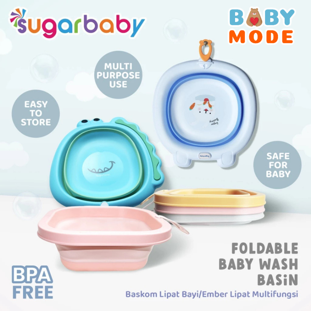 bbb SUGAR BABY Foldable Wash Basin Baskom Ember Lipat Perlengkapan Mandi Bayi Baru Lahir Sugarbaby