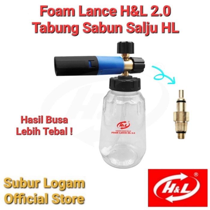 AG45 2.0 Foam Lance HL H&L untuk Mollar Q4 20300 Botol Tabung Sabun Salju