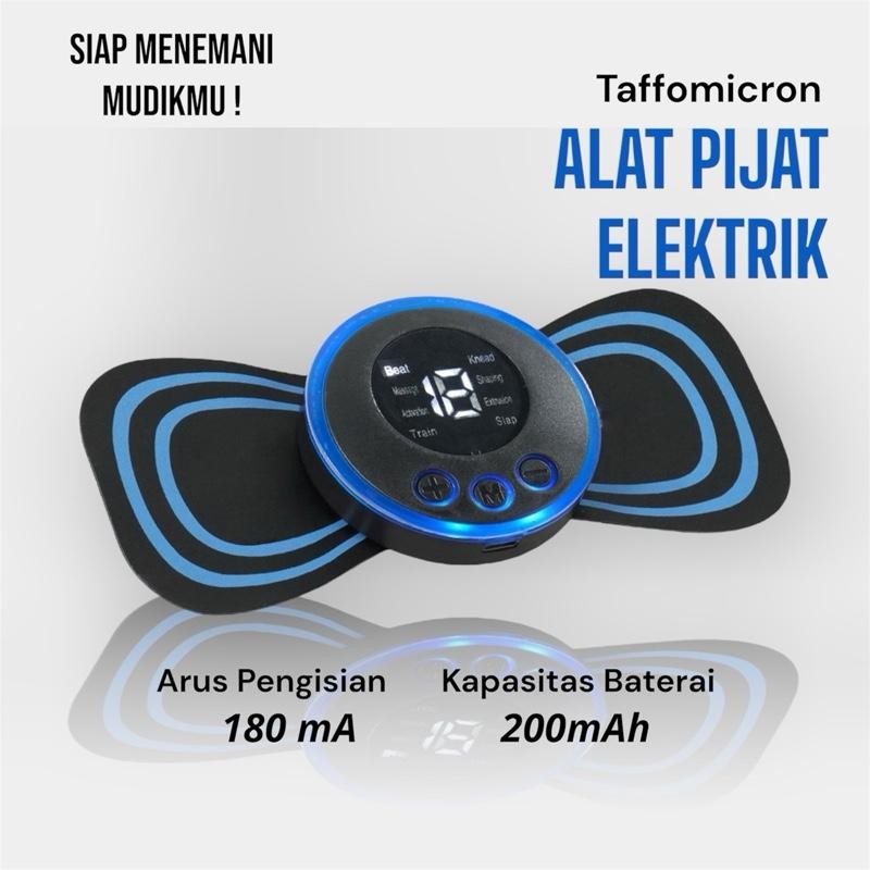 Alat Pijat Elektrik Tempel EMS Terapi Leher Massager - TMS17 Pijit Getar Tubuh Punggung, TaffOmicron