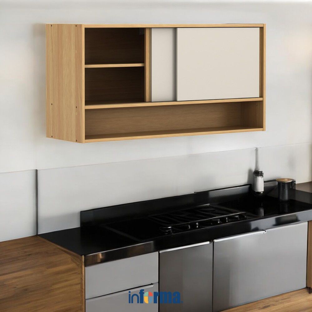 Informa 120 cm Palma Kabinet Dinding Dapur - Cokelat Taupe Wall Kitchen Cabinet Lemari Penyimpanan T