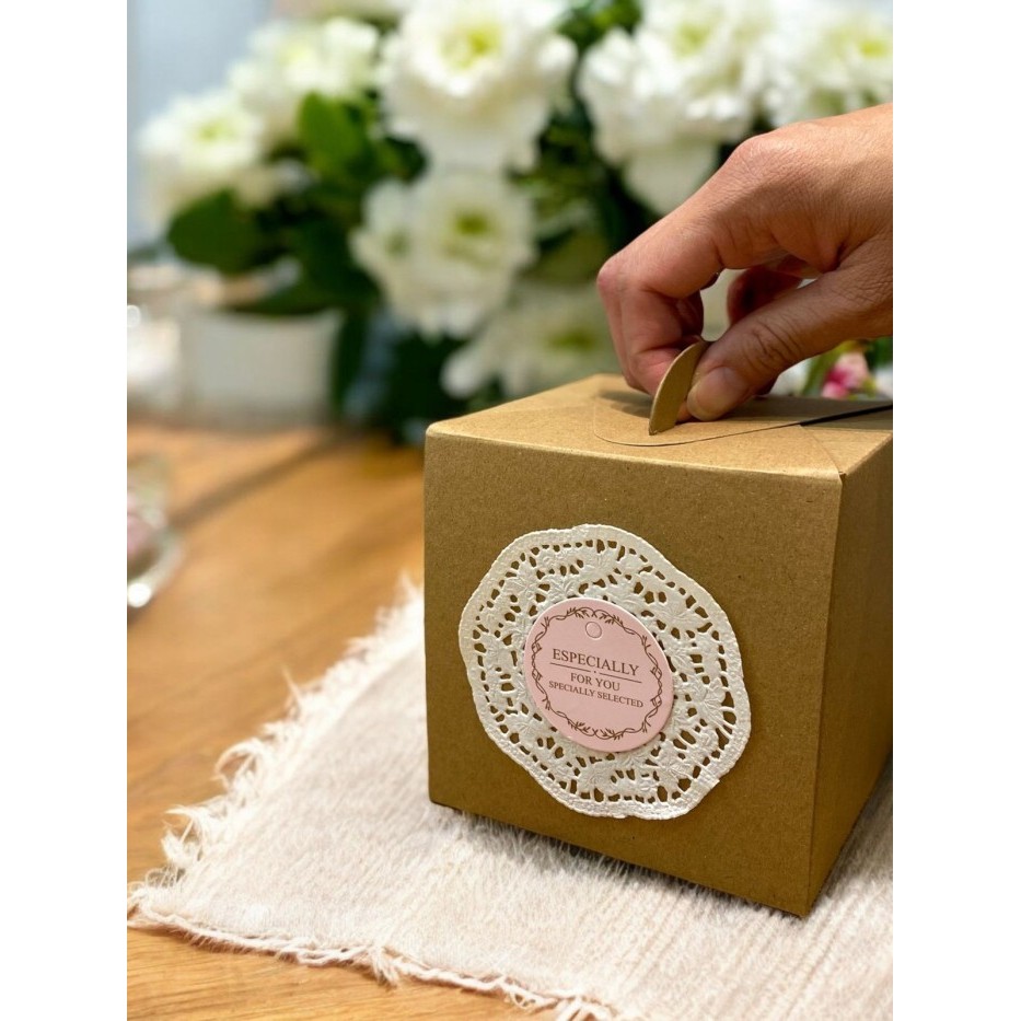 

MUMPUNG PROMO 41212 B - Dus kue / Box Toples / Packaging kue uk 12x12x12 cm Brown - 10 pcs TERLARIS