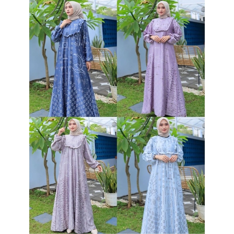 dg64wf NOA - Gamis Zulina Silk Premium Gamis Busui Gamis Muslimah Terbaru