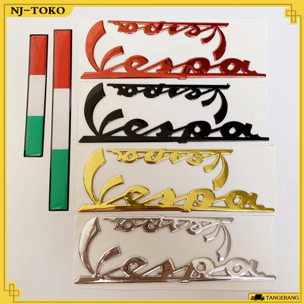 Stiker Vespa Matic 3D Logo Vespa Matic Tahan Lama Emblem Vespa Matic Sprint