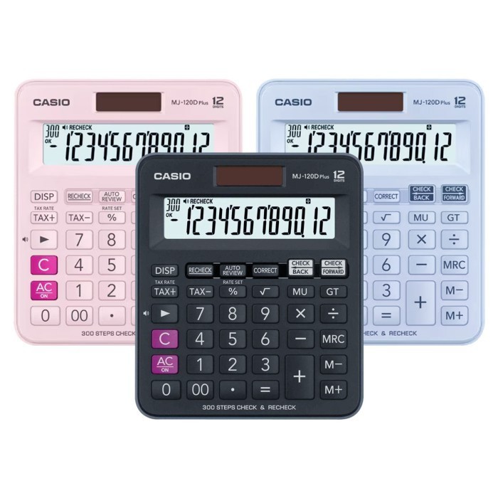 

CASIO MJ-120D PLUS COLORFULL 12 DIGIT - Check & Correct Calculator / Kalkulator WARNA Desktop