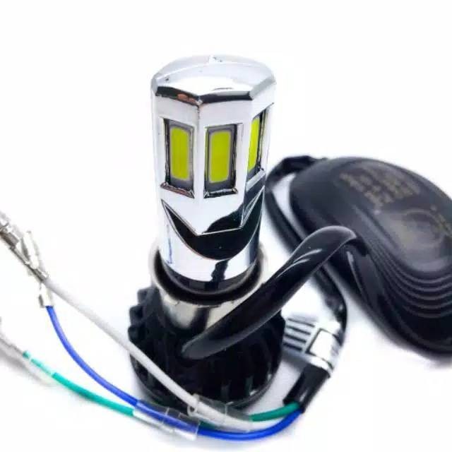 Lampu Led RTD 6 Sisi Mata Rayton Putih Led Kipas Lampu Utama RTD Bebek Matic Universal H4 H6 M02E AC