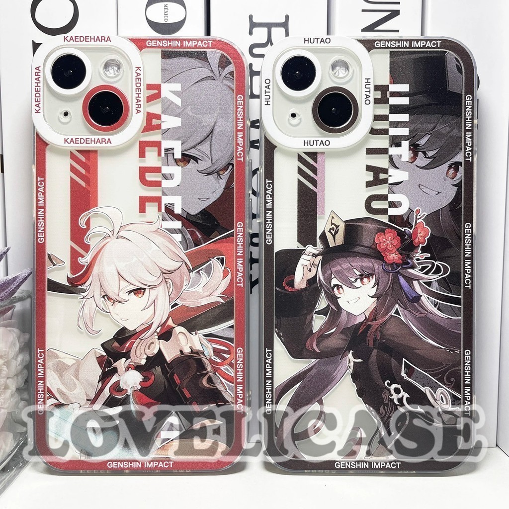 Jajan case Genshin Impact Kazuha Hutao Diluc Eula Fischl Ganyu Jean Dori Gorou Phone Case For iPhone