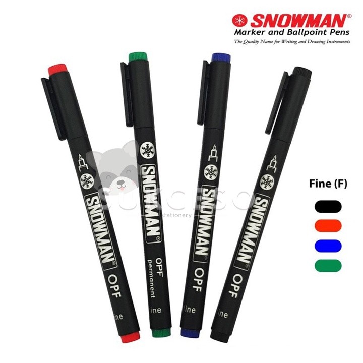 Snowman Permanent Marker / Spidol OHP F (Fine)
