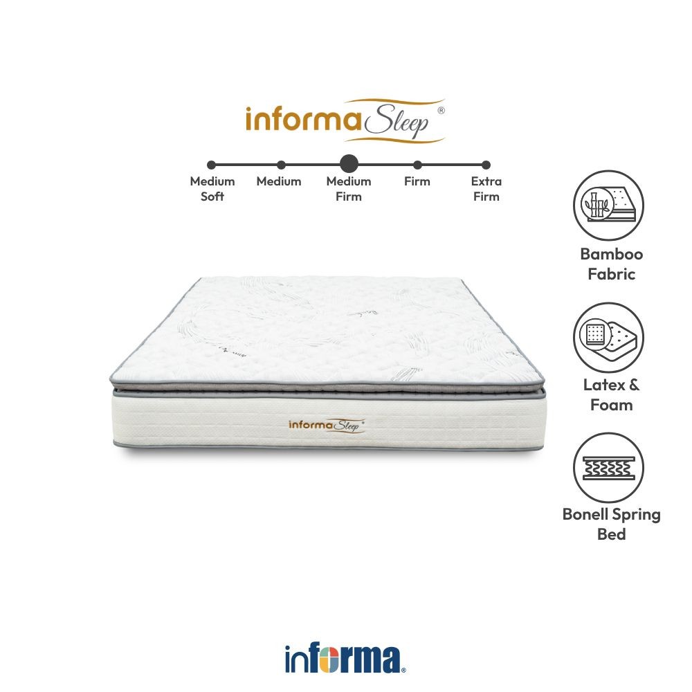 Informa Sleep 100X200X27 cm Neo Nature Sleep Kasur Bonnel Springbed Mattress Foam Matras Medium Firm