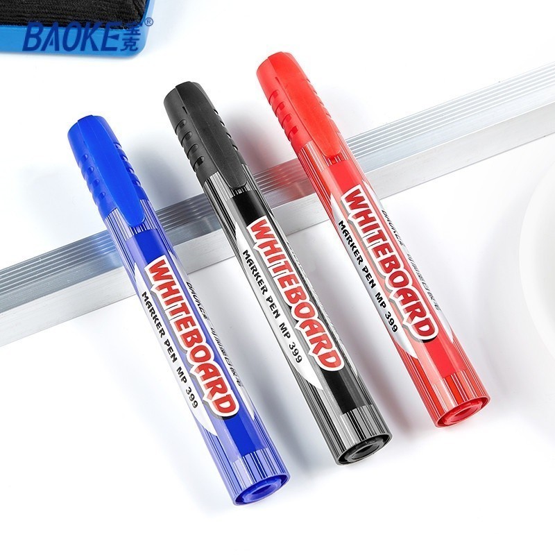 

BAOKE 12pcs/box Whiteboard Marker Spidol Papan Tulis Dapat Dihapus Spidol Hapus Kering 3 Warna MP399A