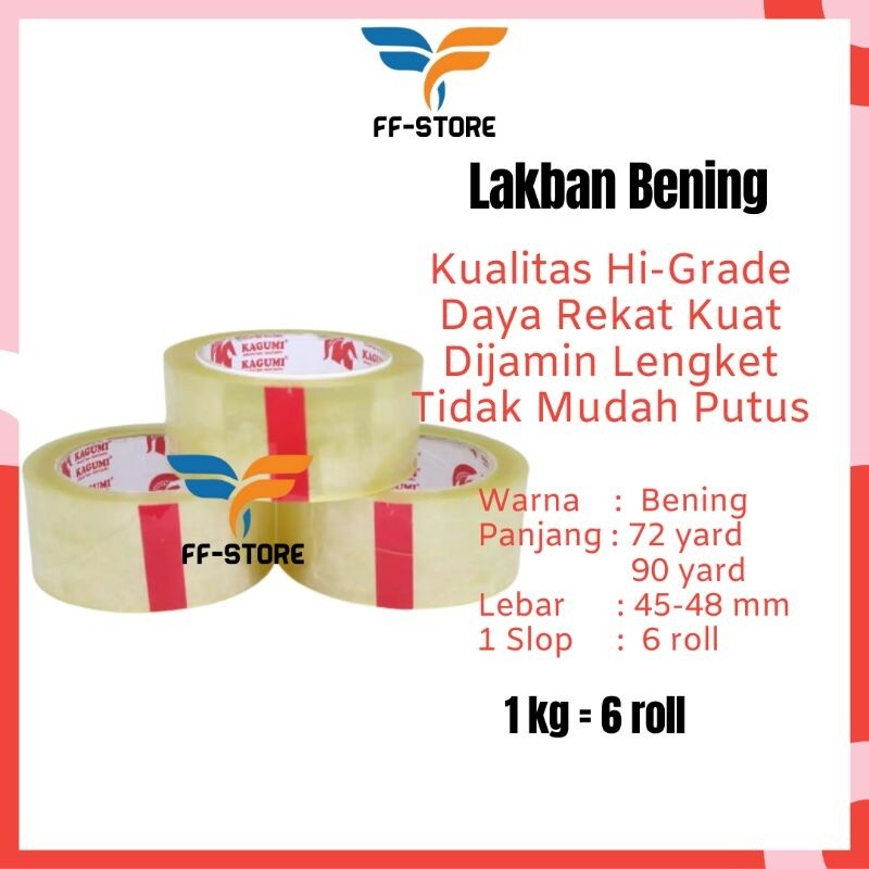 

Lakban 2 inch Bening Isolasi Solatip Coklat 45 mm 50 yard 48 mm 90 yard 45 mikron