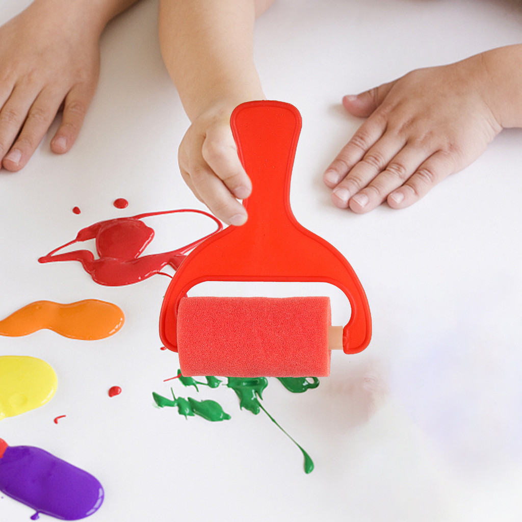 

4 Pcs Paint Mini Child Kids Brushes Sponge Roller Drawing Supplies Painting Tools