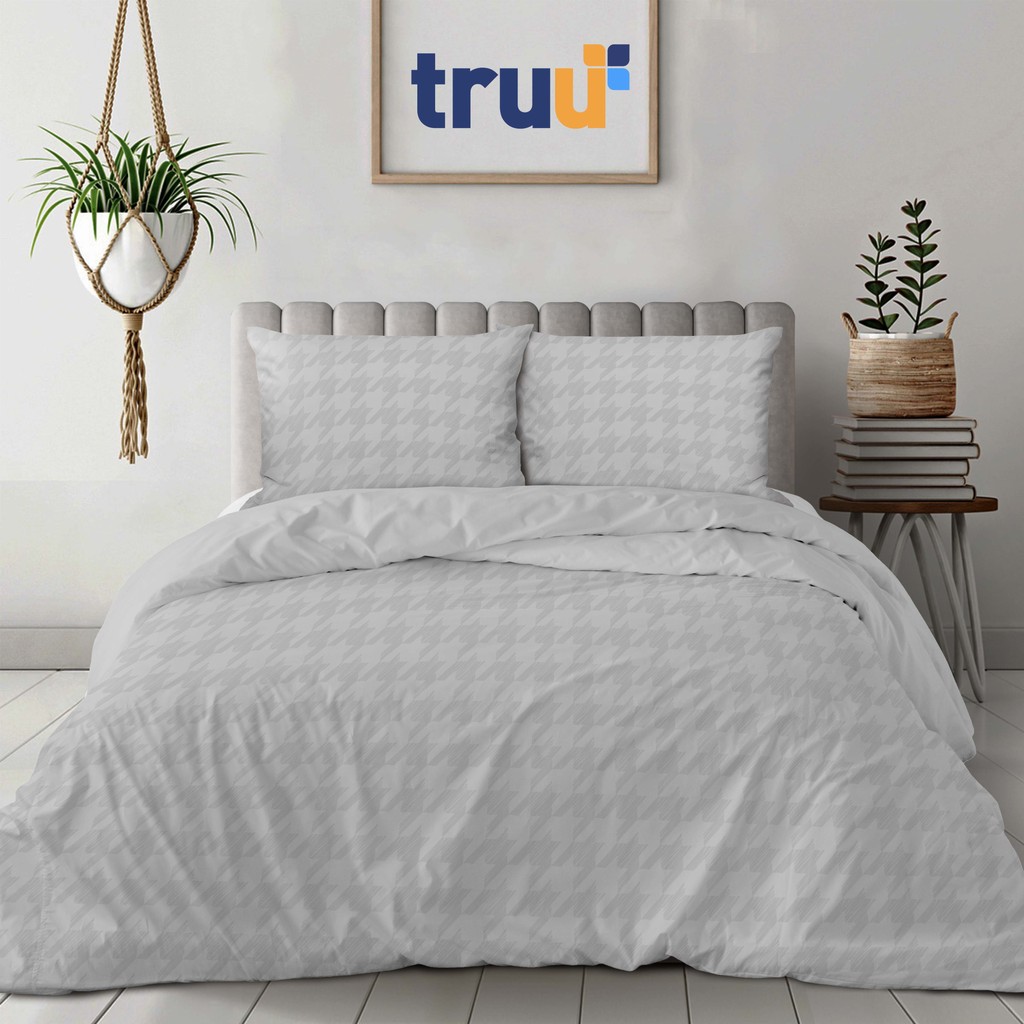 TRUU Bed Cover Eksklusif Herringbone Grey TR.BC043